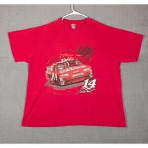 Tony Stewart Mens 2XL Red Nascar Racing Graphic Car T Shirt Motorsports Tee